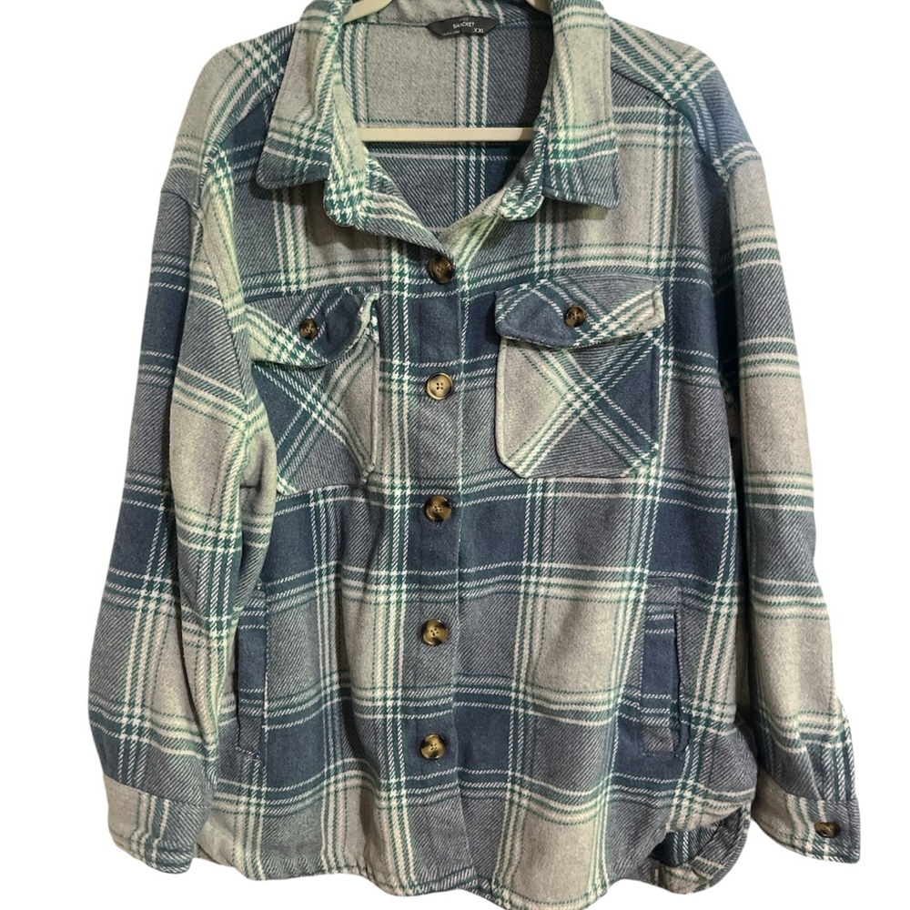 Chic Plaid Shacket XXL